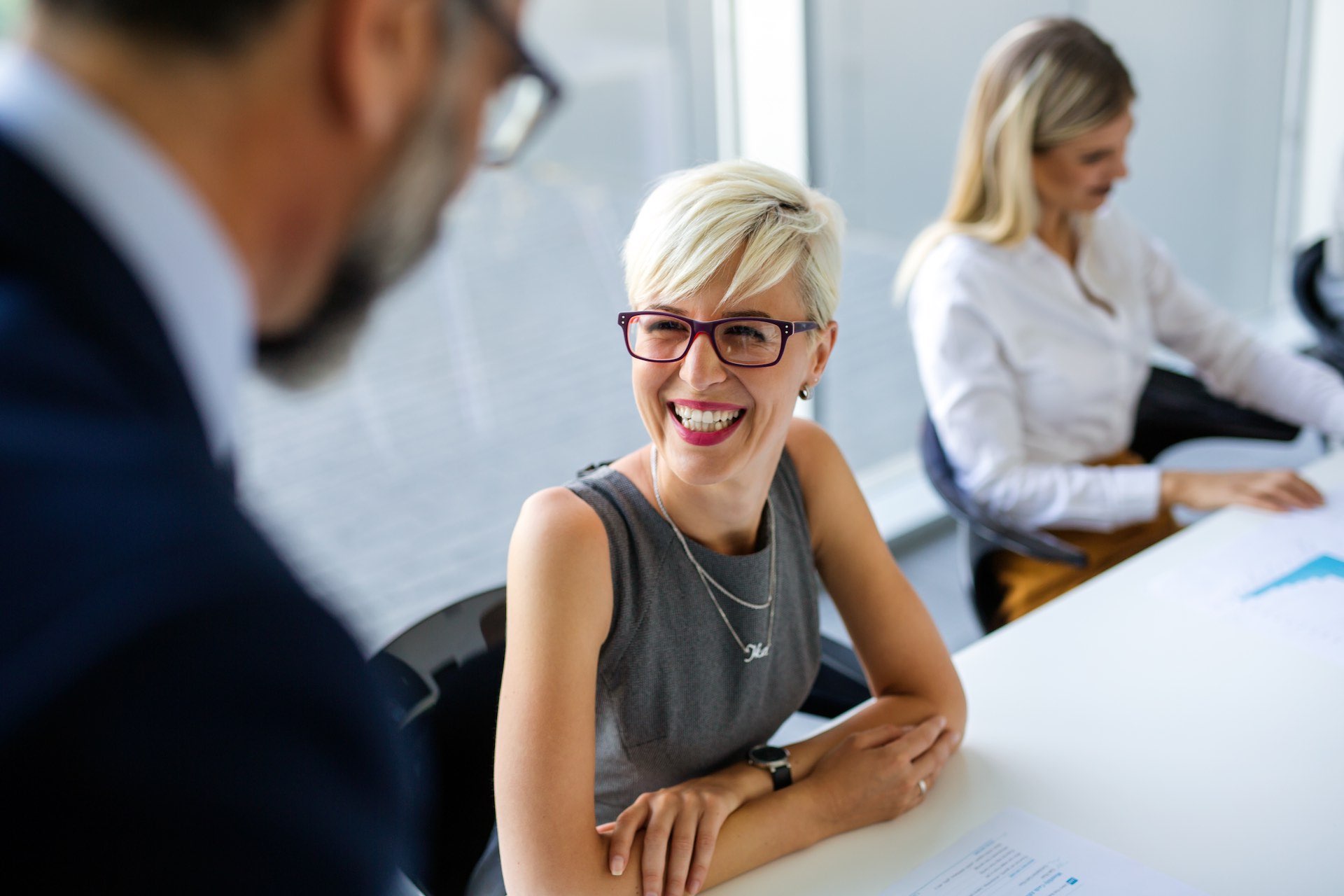 Group of business people working as a team at the office
